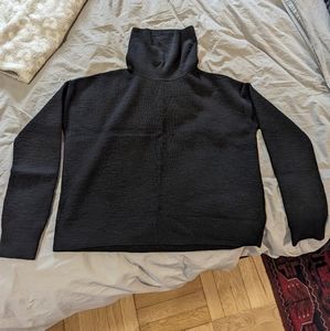 Cos black funnel neck sweater sz small